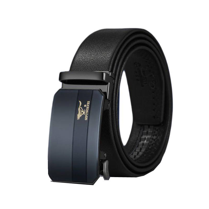 SEPTWOLVES SEPTWOLVES Zinc Alloy Split Cow Leather Belts Men's 3.5cm