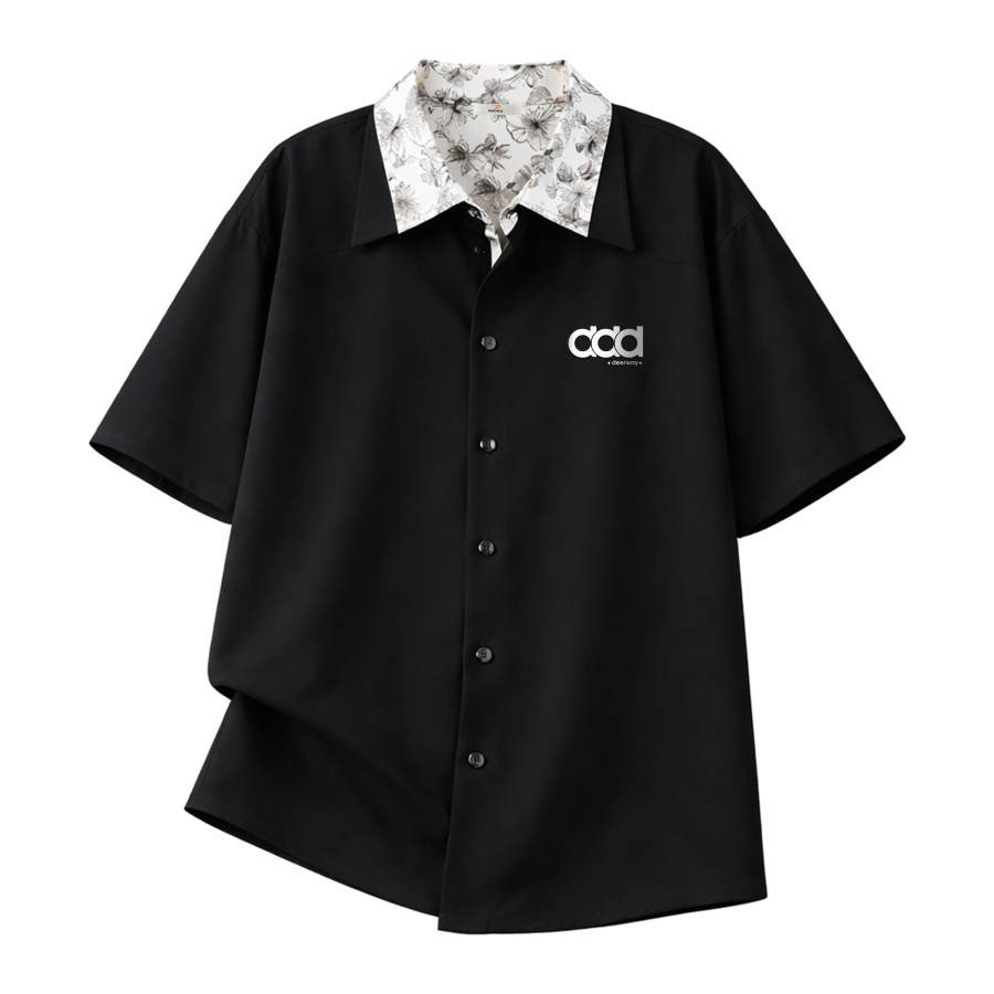 DEERWAY DEERWAY Shirts Unisex Black Lapel Moderate Mock Two Piece