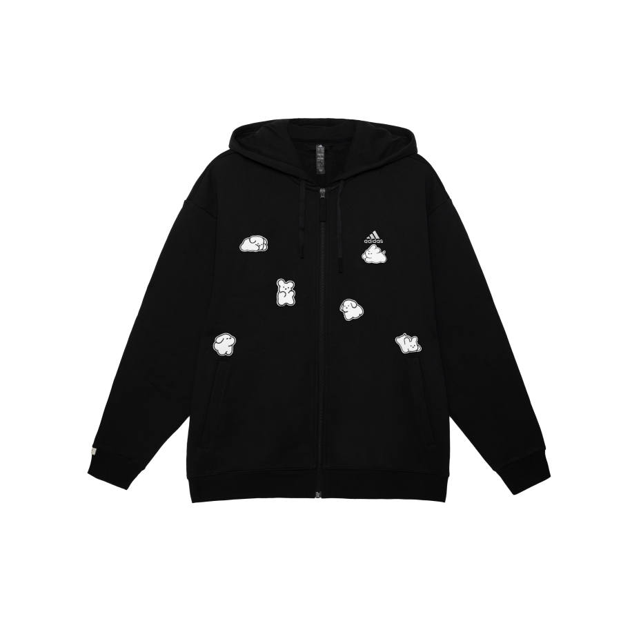 Adidas Adidas Solitary Heart YMK Fabric Patches Hooded Zippers Thickened And Fleece Lined Athleisure Jacket Men's