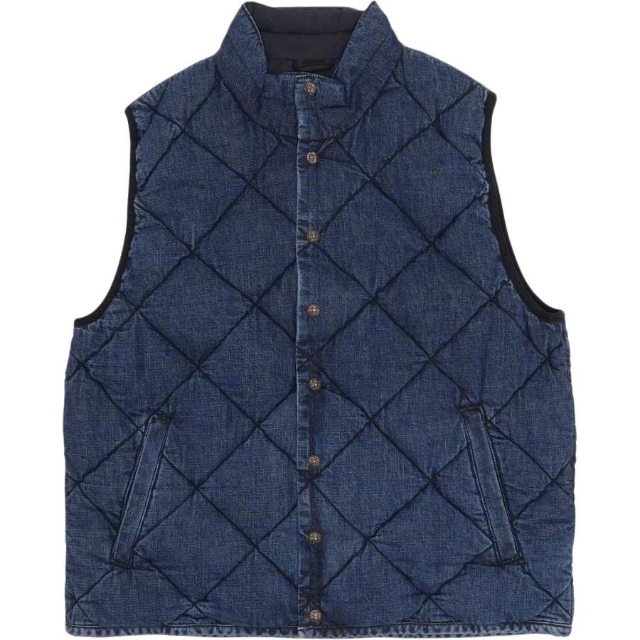 Chrome Hearts Vests Unisex Blue Stand Collar Moderate Straight Fit