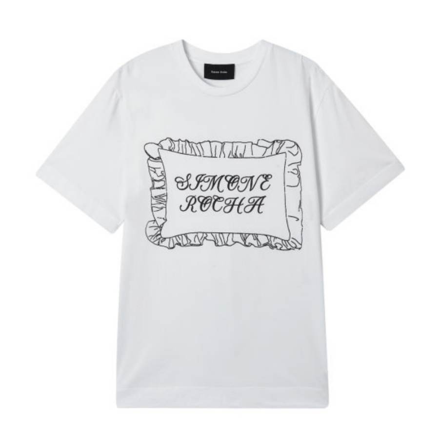SIMONE ROCHA T Shirts Women's WHX/White Crew Neck Thin Straight Fit
