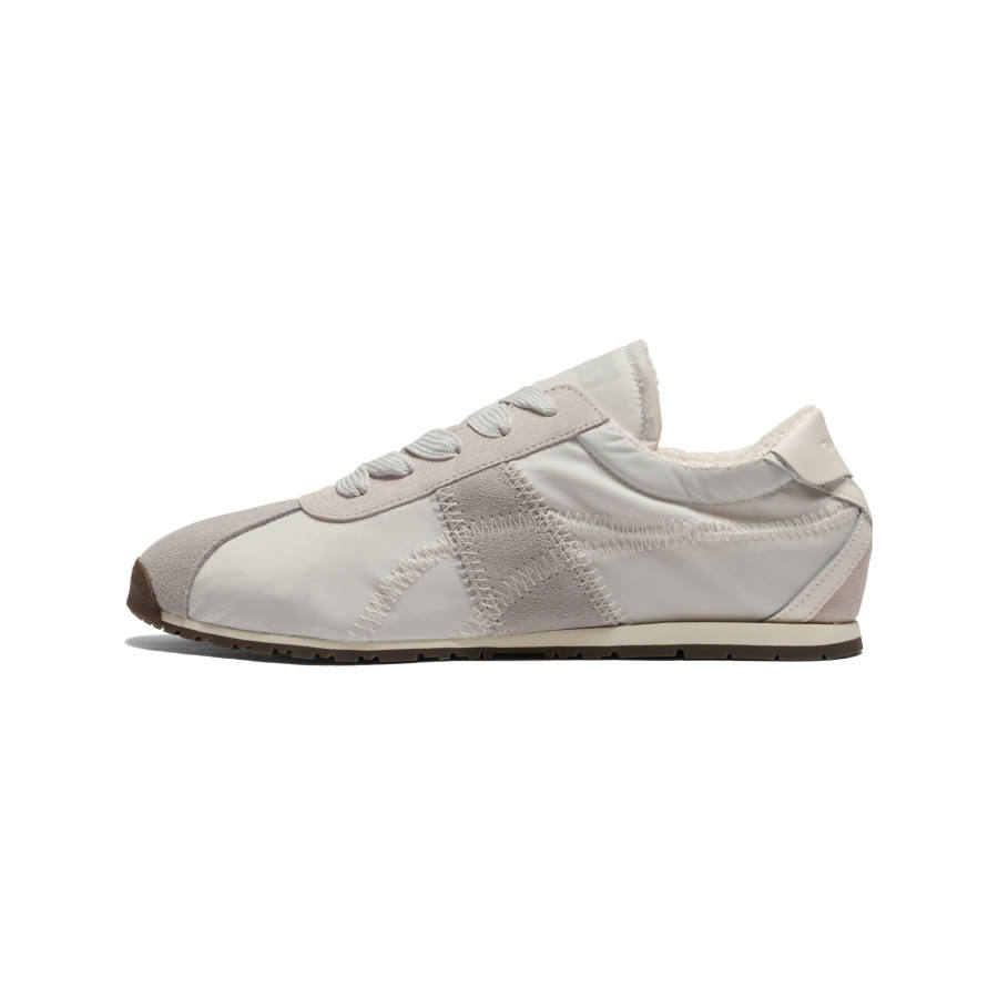 Onitsuka Tiger CORSAIR A55 Comfortable And Stylish Fleece Lined Thermal Low top Casual Shoes Unisex Beige Gray