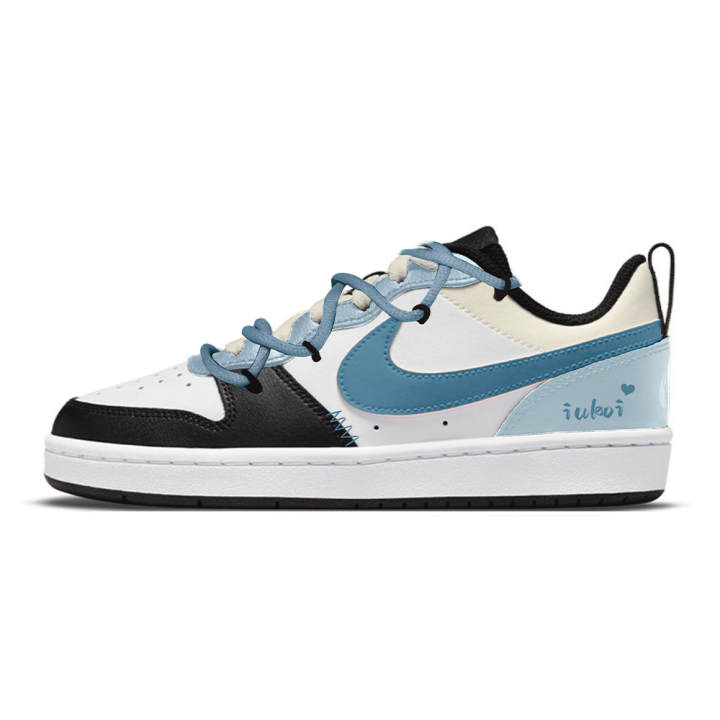 Nike Nike Court Borough Abrasion Resistant Low top Skateboard Shoes Women's Blue Black