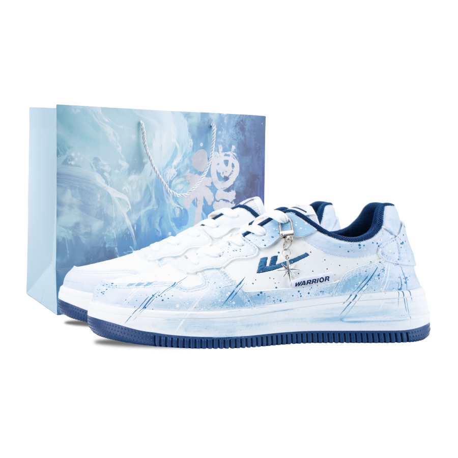 Warrior Sports Collection Ice Origin Dream Height Increasing Abrasion Resistant Low top Skateboard Shoes Unisex