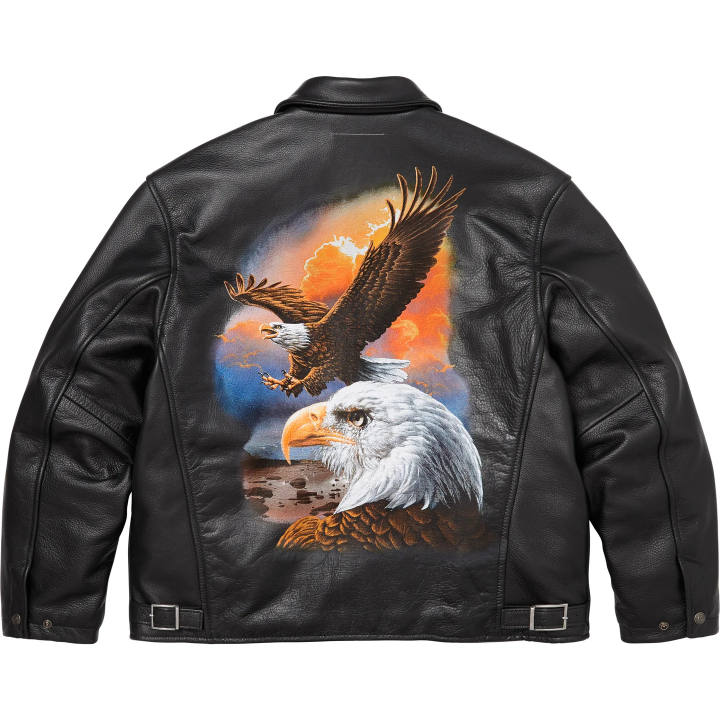 Supreme Supreme x MM6 Maison Margiela SS26 WEEK4 Schott® Eagle Leather Jacket Leather Jacket Unisex