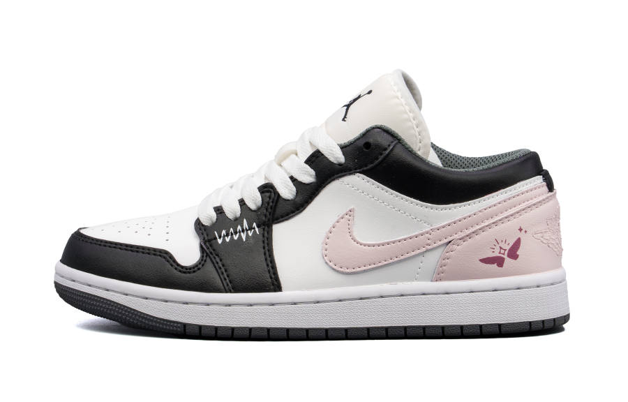 Nike Nike Leather Cushioning Abrasion Resistant Slip Resistant Low top Skateboard Shoes Unisex Pink Black