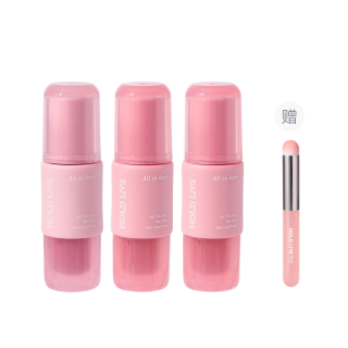 Hold Live Little Pink Frozen Lip Gloss Soft Matte Natural Complexion Three Piece Set With Free Lip Brush