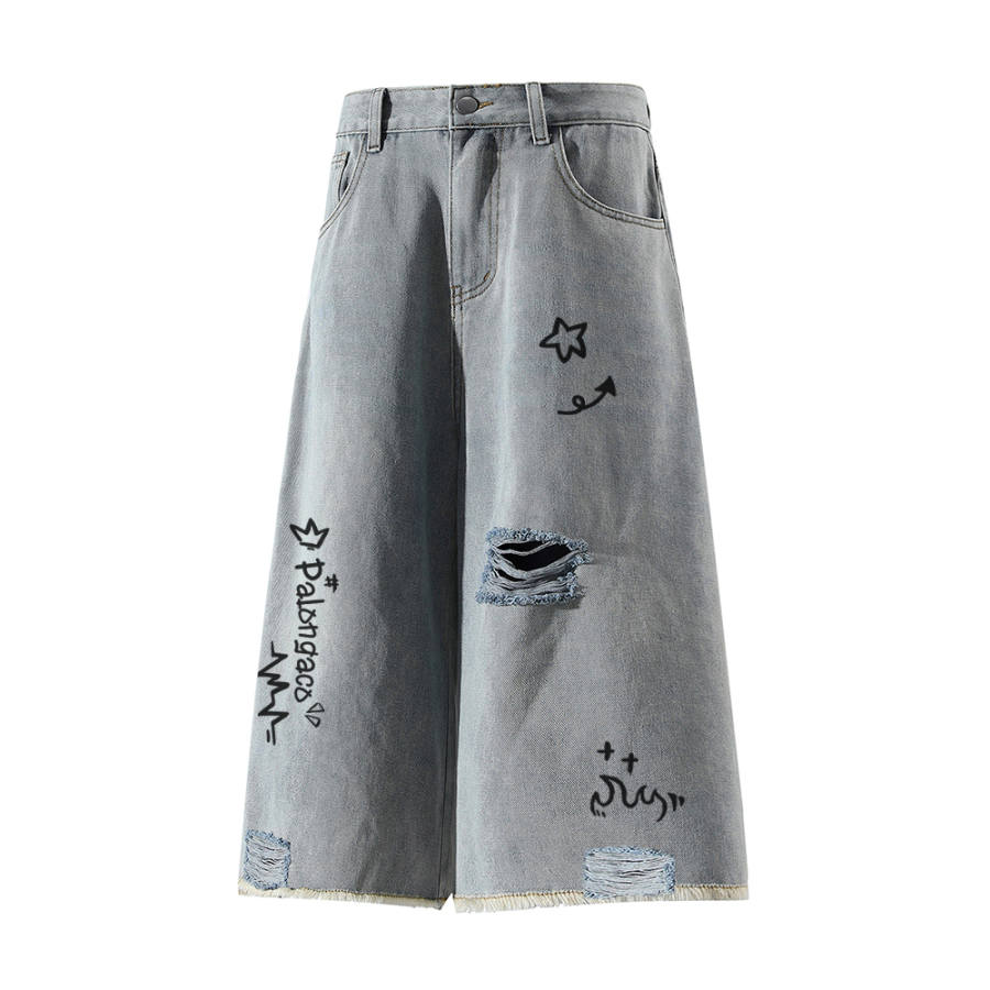 PAL ONGACO Denim Shorts Unisex Moderate