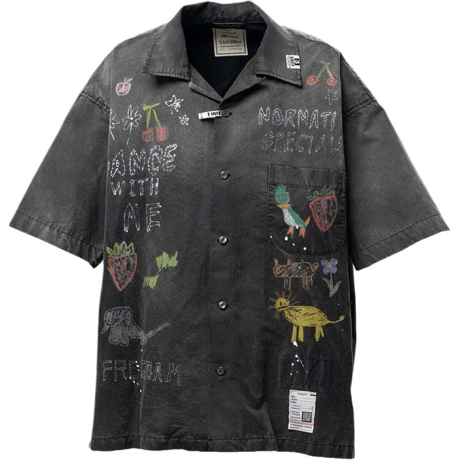 Maison Mihara Yasuhiro SS26 Hand Drawing Print Shirt Men's