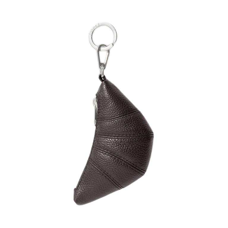 Lemaire Croissant Cow Leather Croissant Bag Coin Purse Mini Unisex Dark Chocolate