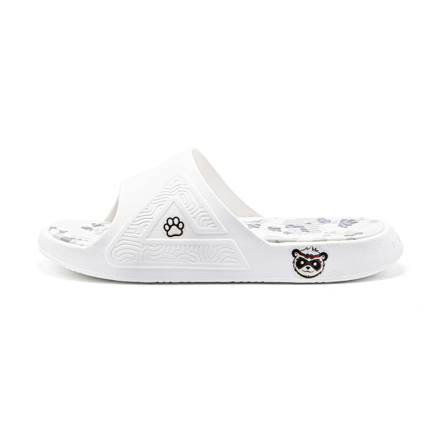 PEAK Taichi Classic Slippers EVA Totem Quiet Slip Resistant Odor Resistant Slide Slippers Men's White Gray