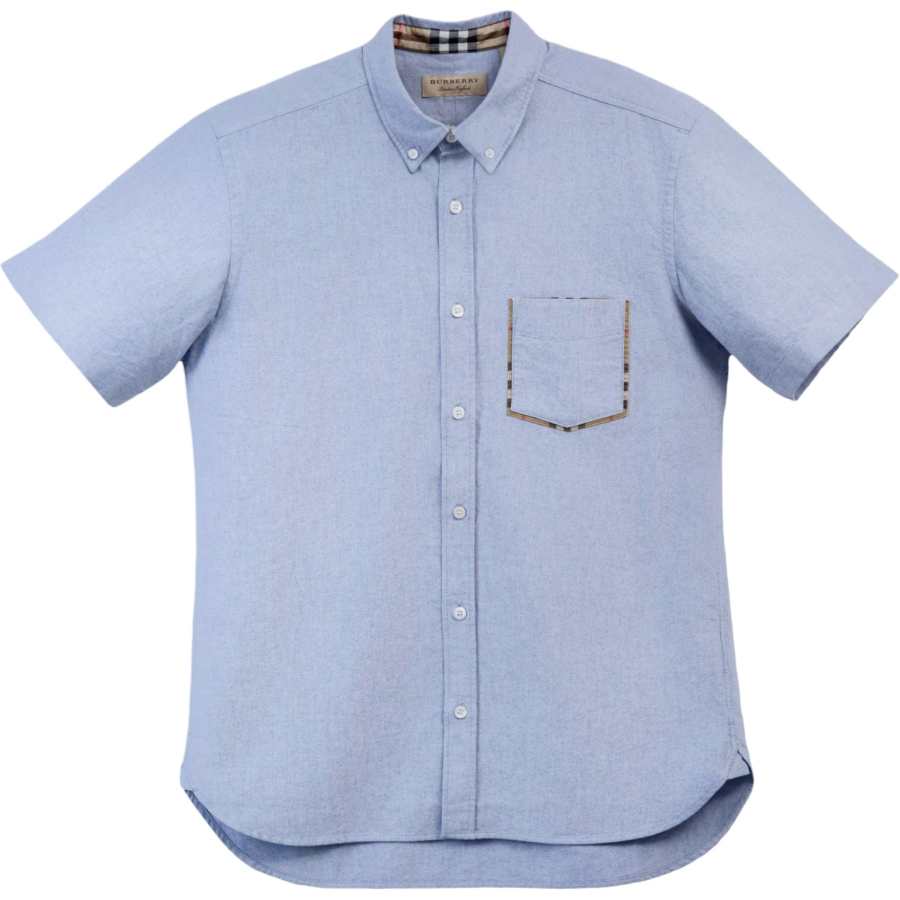 Burberry Shirts Men's Blue Lapel Moderate Other