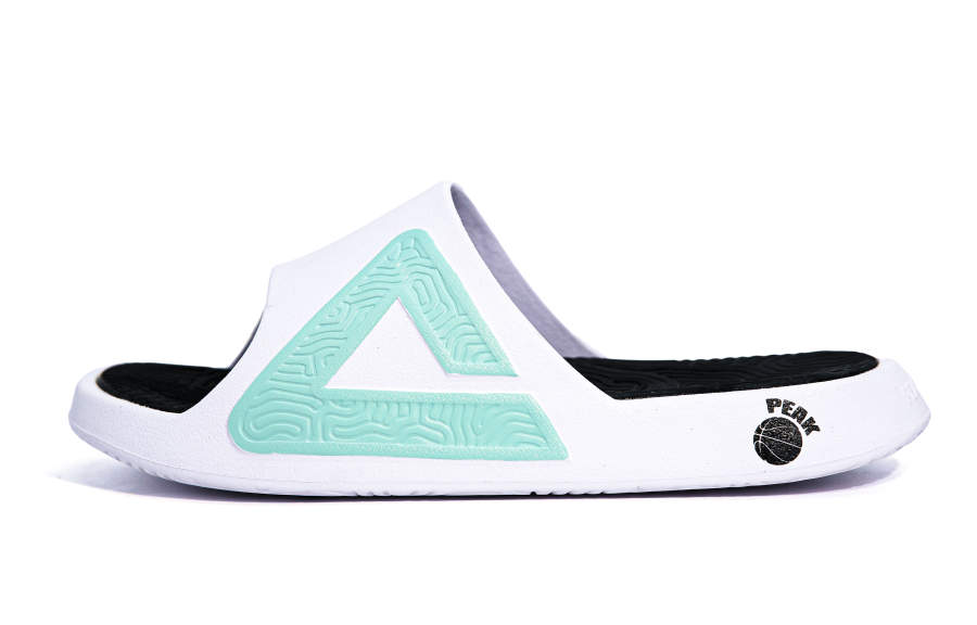 PEAK Tai Ji1.0 EVA Cushioning Slip Resistant Abrasion Resistant Slide Slippers Unisex Light Blue