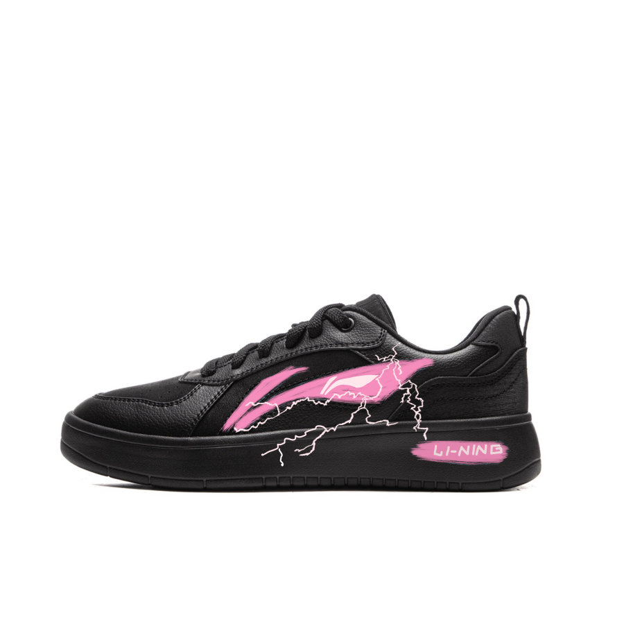Li-Ning Li Ning Wheat Age Cushioning Slip Resistant Skateboard Shoes Men's Black Pink