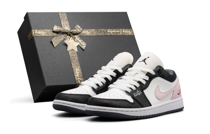 Nike Nike Leather Cushioning Abrasion Resistant Slip Resistant Low top Skateboard Shoes Unisex Pink Black Box