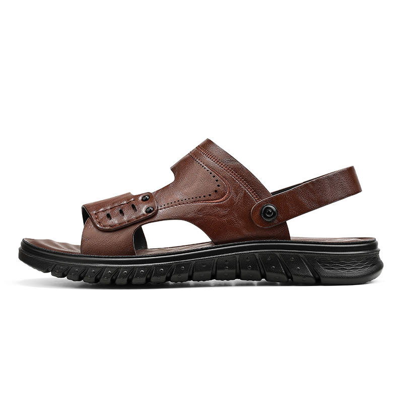 SEPTWOLVES SEPTWOLVES Synthetic Leather Beach Sandals Men's HD