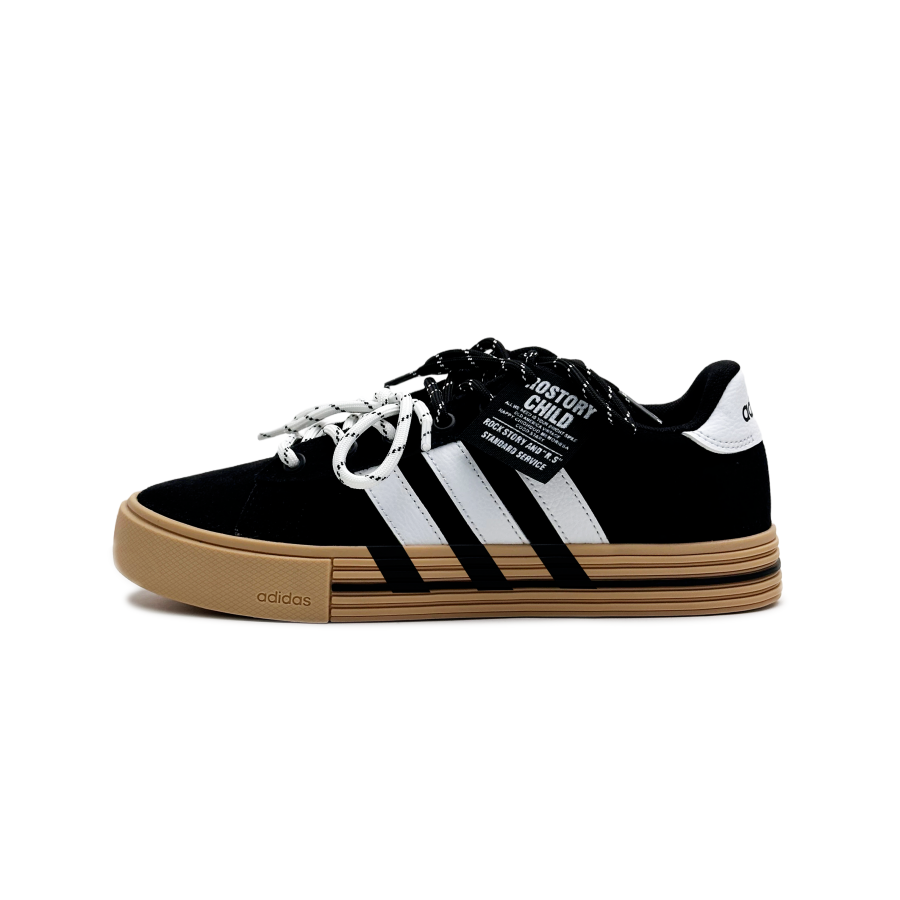 Adidas Adidas Daily 4.0 Synthetic Leather Abrasion Resistant Height Increasing Low top Skateboard Shoes Unisex Black