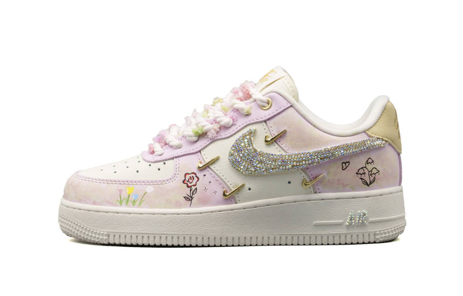 Nike Nike Air Force 1 Cushioning Abrasion Resistant Slip Resistant Low top Skateboard Shoes Women's Pink