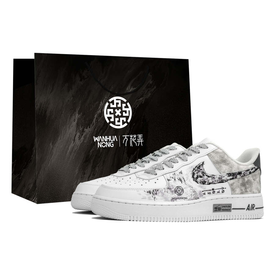Nike Nike Air Force 1 Wan Hua Nong, Chi Ren Wei Mei, Shopping Bag Abrasion Resistant Low top Skateboard Shoes Men's