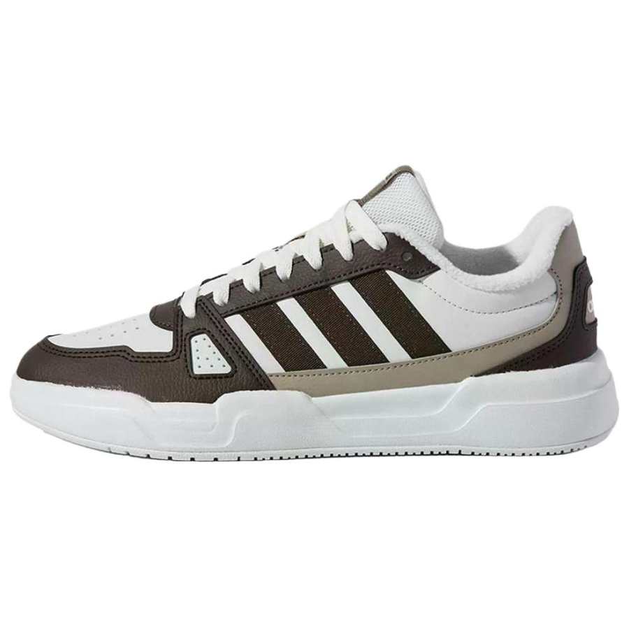 Adidas Adidas LITE BALLER Synthetic Leather Abrasion Resistant Low top Skateboard Shoes Unisex White Umber