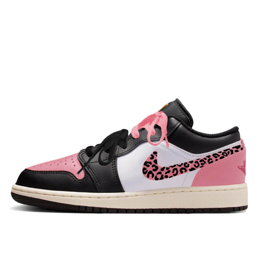 Jordan Jordan Air Jordan 1 Xiu Island Tang Wild Low top Children's Basketball Shoes Black White Pink Teenagers