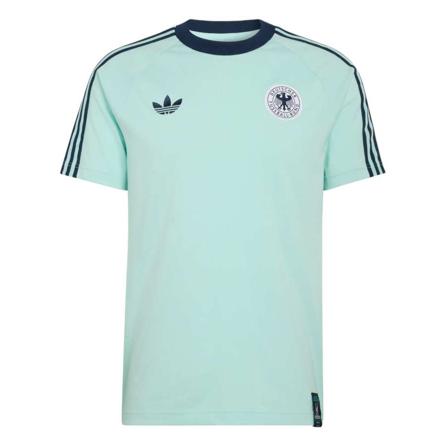Adidas Originals T Shirts Men's Light Shimmery Blue Crew Neck Moderate