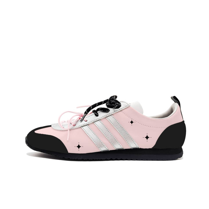 Adidas Custom Adidas VS JOG 2.0 Spring Romantic Lightweight Low top German Army Trainers Unisex Black Pink
