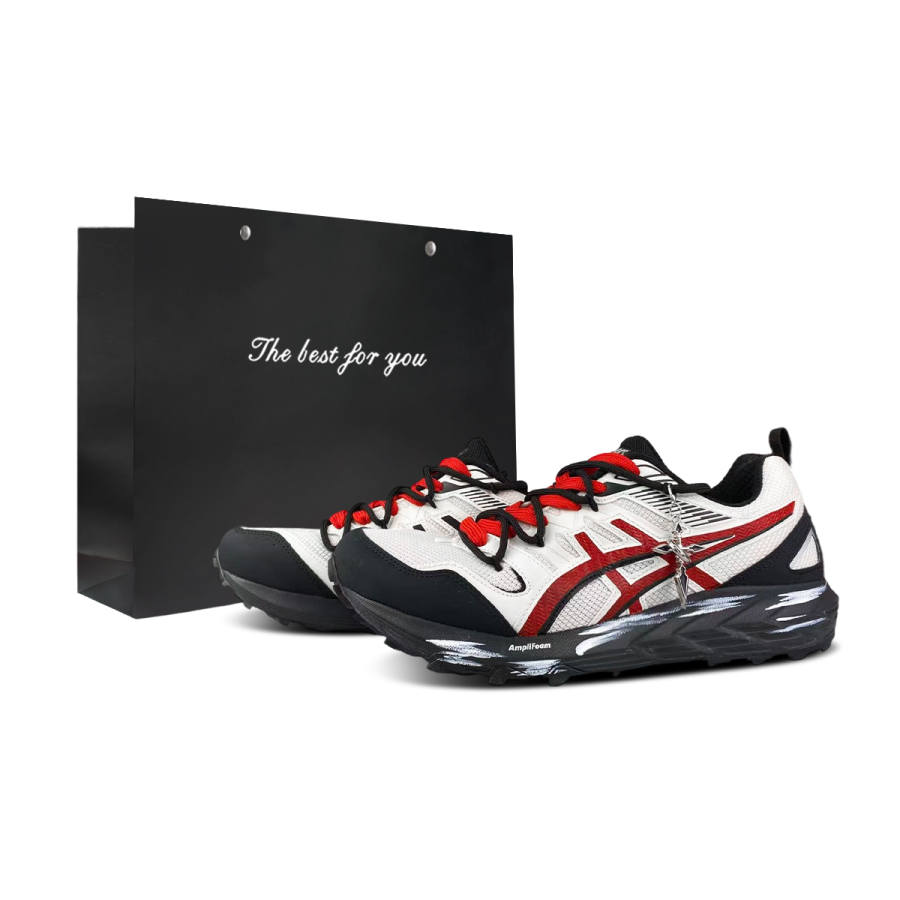 ASICS Gel Sonoma CN Cushioning Abrasion Resistant Breathable Low top Running Shoes Unisex Black Red