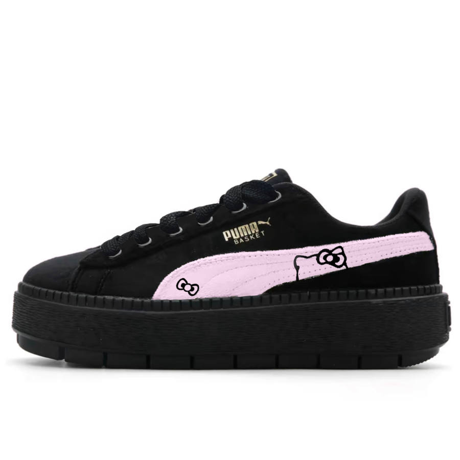 PUMA Platform Trace Cushioning Abrasion Resistant Low top Skateboard Shoes Women's