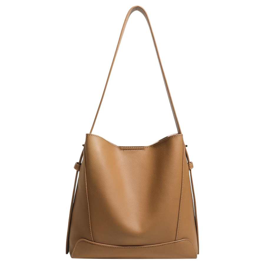 PAYOT Synthetic Leather Shoulder Bag Regular Women's Brown/grey/coffee
