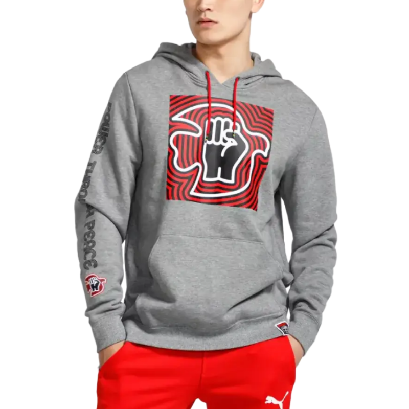 PUMA Sporty Style Thermal Fleece Lined Hood Sweatshirt Men's