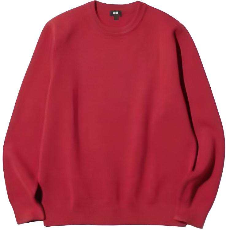 UNIQLO Sweaters Unisex Coral Red Crew Neck Moderate