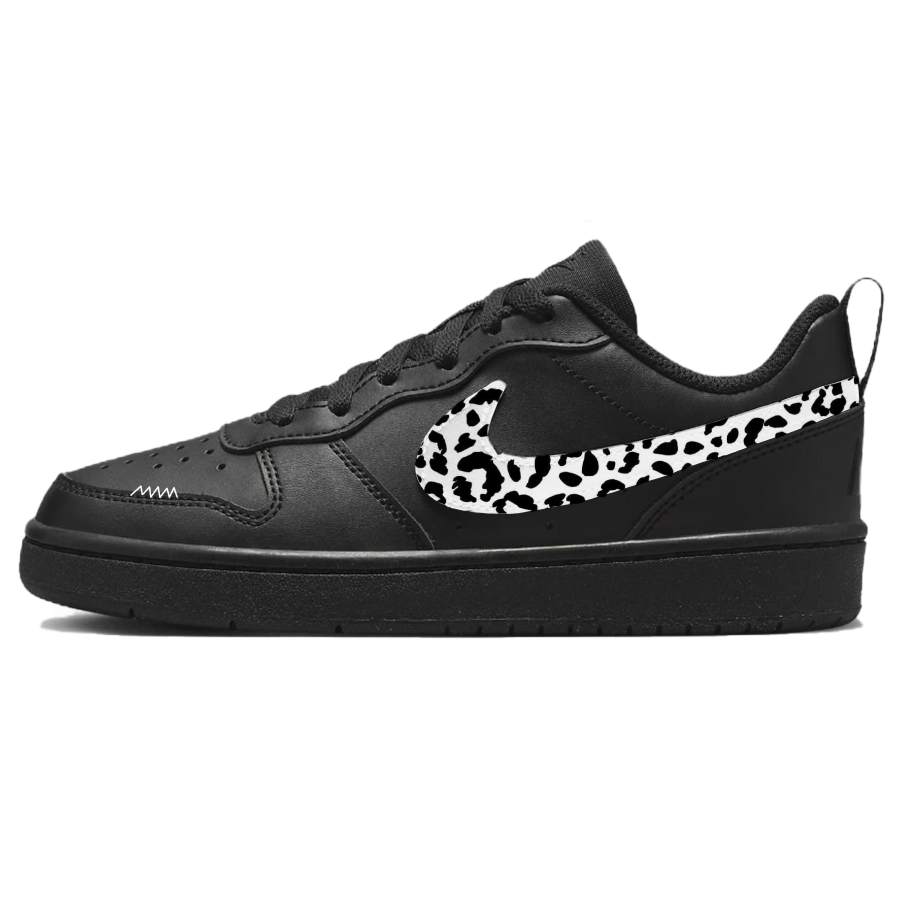 Nike Nike Court Borough Leather Slip Resistant Low top Kids' Skateboarding Shoes Black