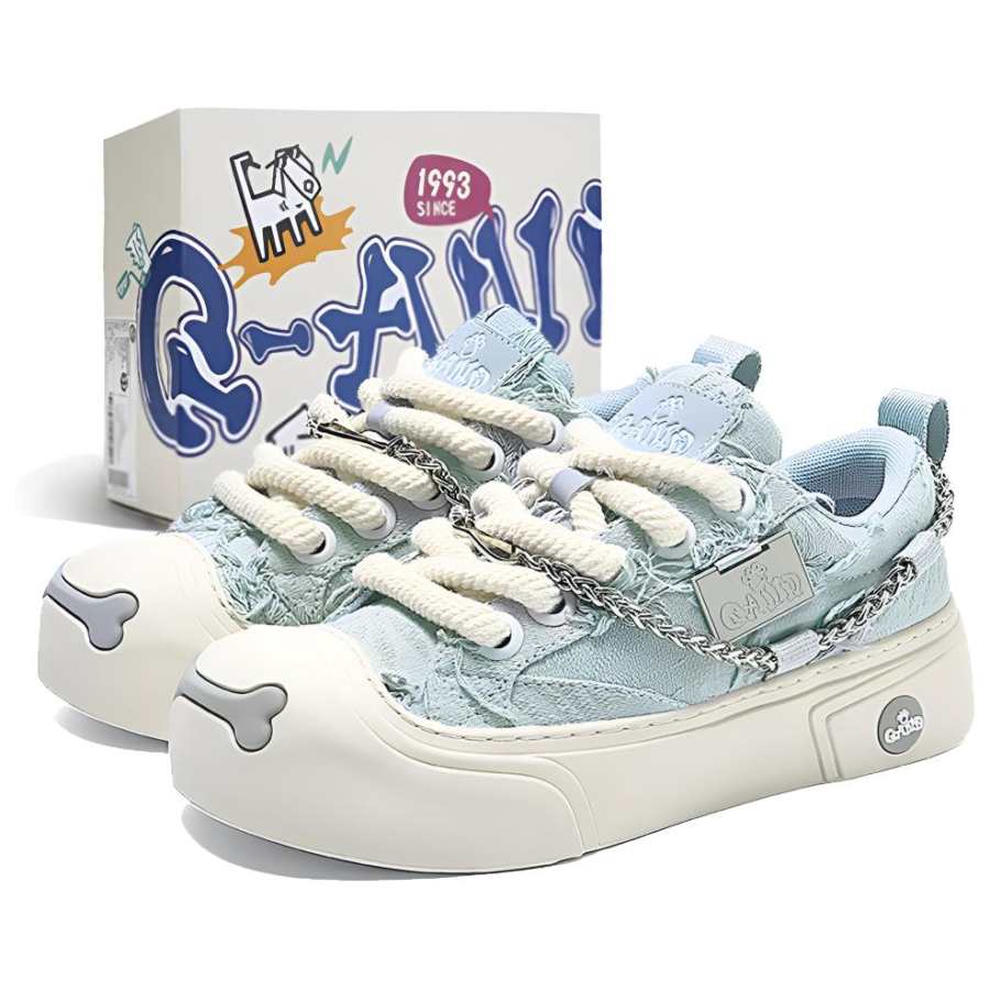 Q-AND Q AND Slip Resistant Abrasion Resistant Low top Skateboard Shoes Unisex