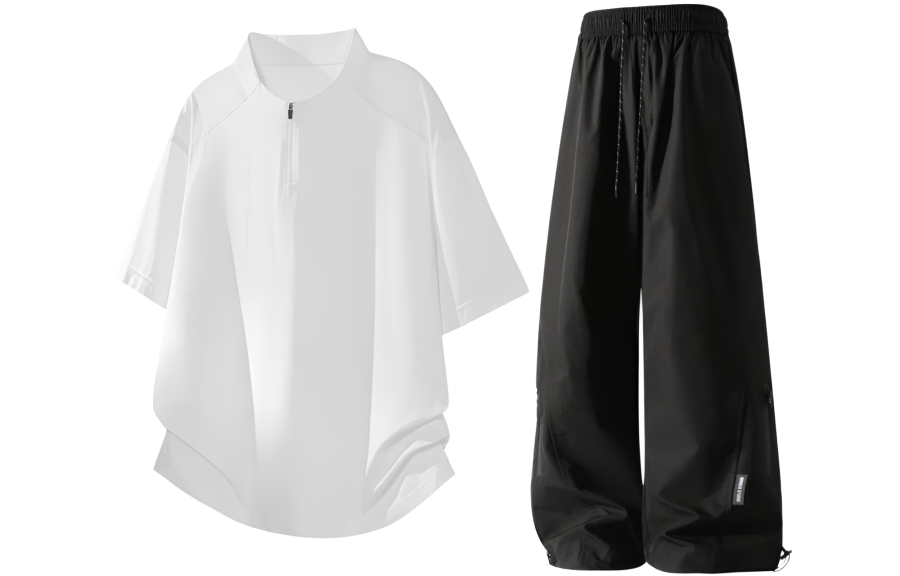 GWAF Casual Sportswear Unisex Henry Collar Moderate