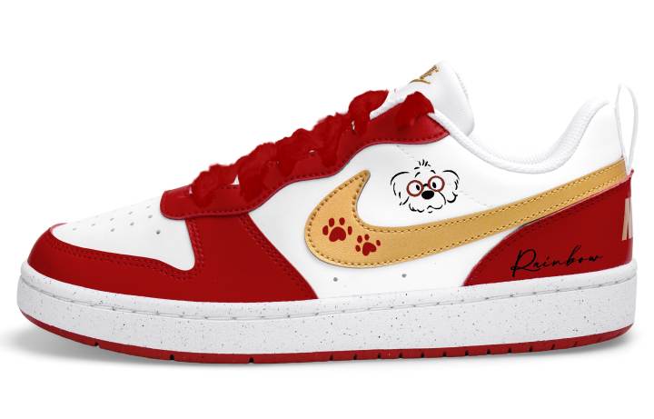 Nike Nike Court Borough 2 Low top Skateboard Shoes Women's White Red