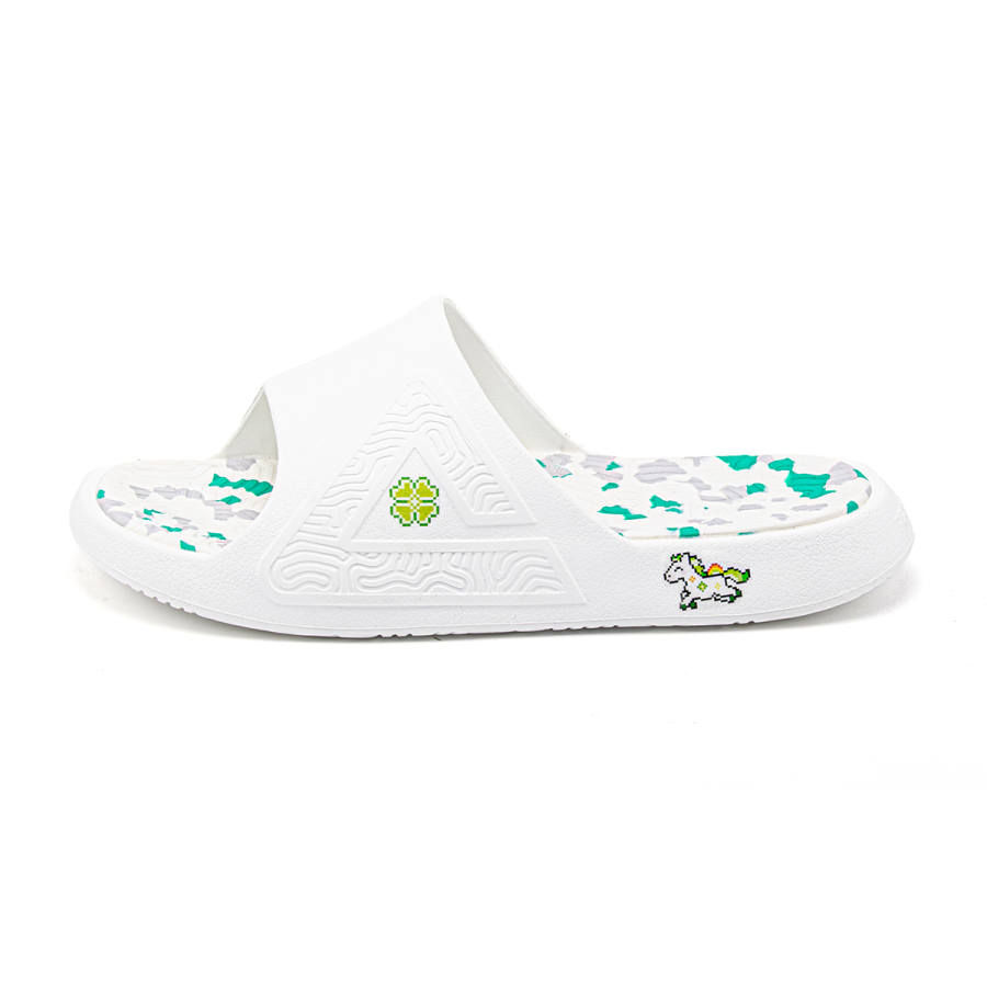 PEAK Taichi National Innovation Slippers EVA Totem Slide Slippers Unisex White Green