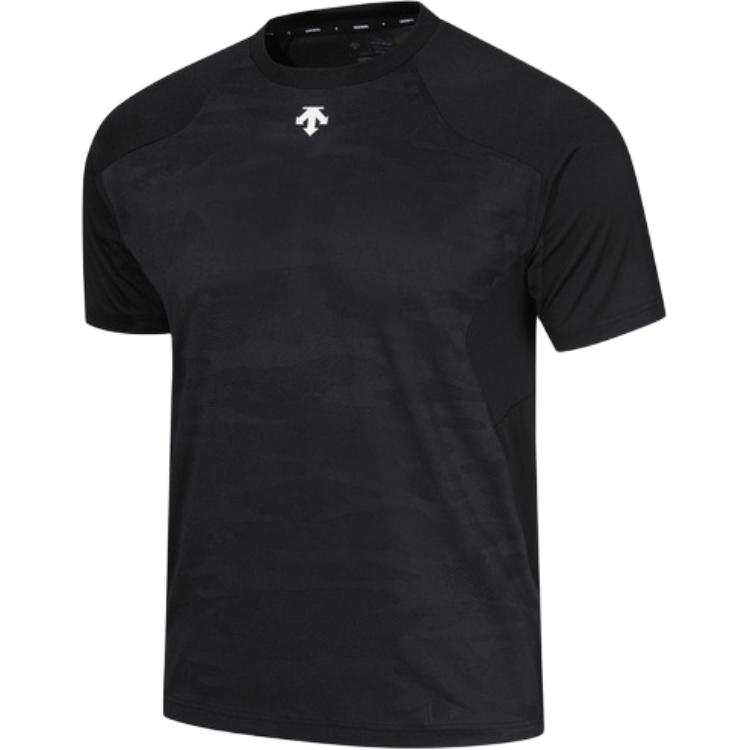 DESCENTE T Shirts Men's Black Crew Neck