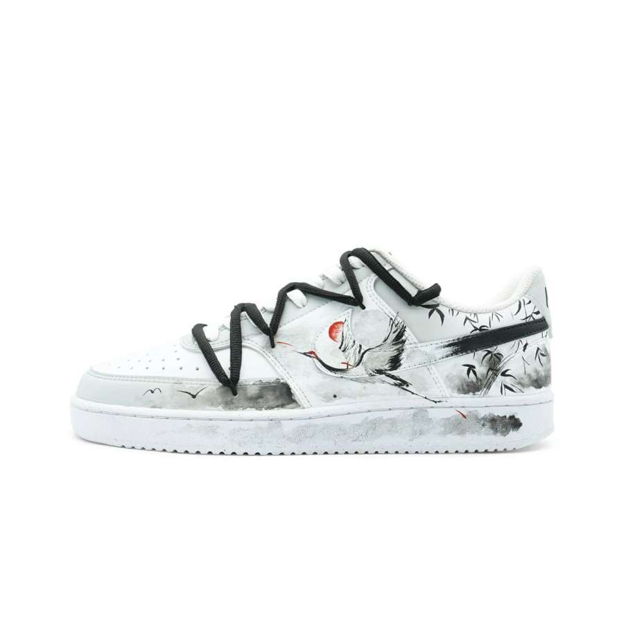 Nike Nike Court Vision 1 Great Painting Of West Journey, Crane Dances In Nine Skies Leather Low top Skateboard Shoes Men's