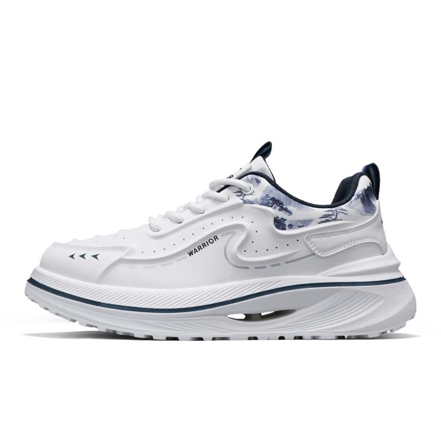 WARRIOR Casual Shoes Men's Low Top White Dark Blue/White Green/White Black