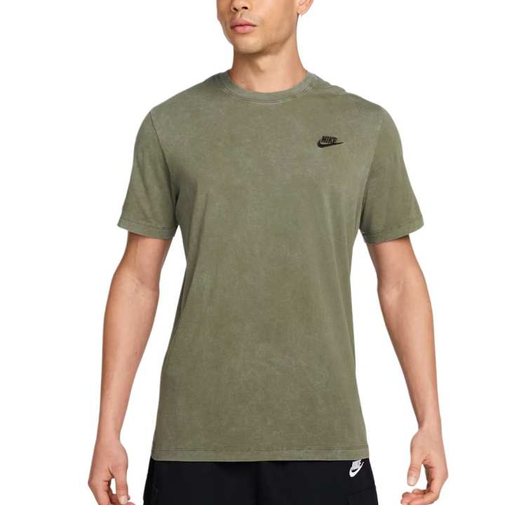Nike Nike Sportswear T Shirts Men's Medium Olive Green Crew Neck Moderate