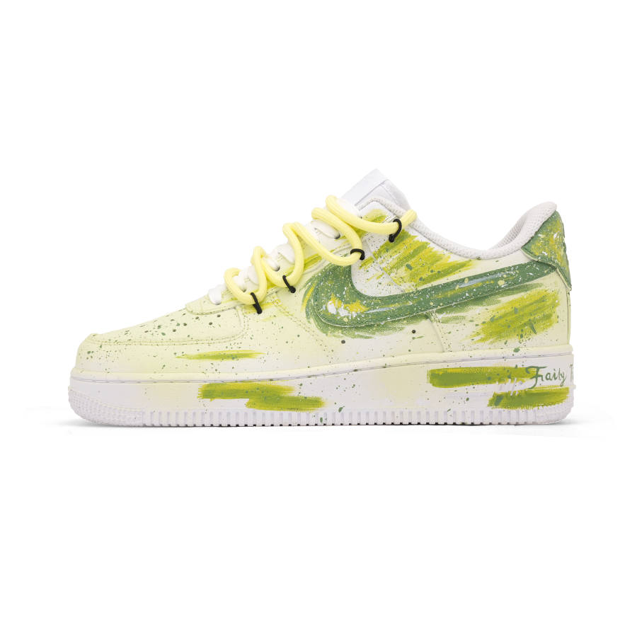 Nike Nike Air Force 1 The Wizard Of Oz Cushioning Slip Resistant Low top Skateboard Shoes Unisex White Green