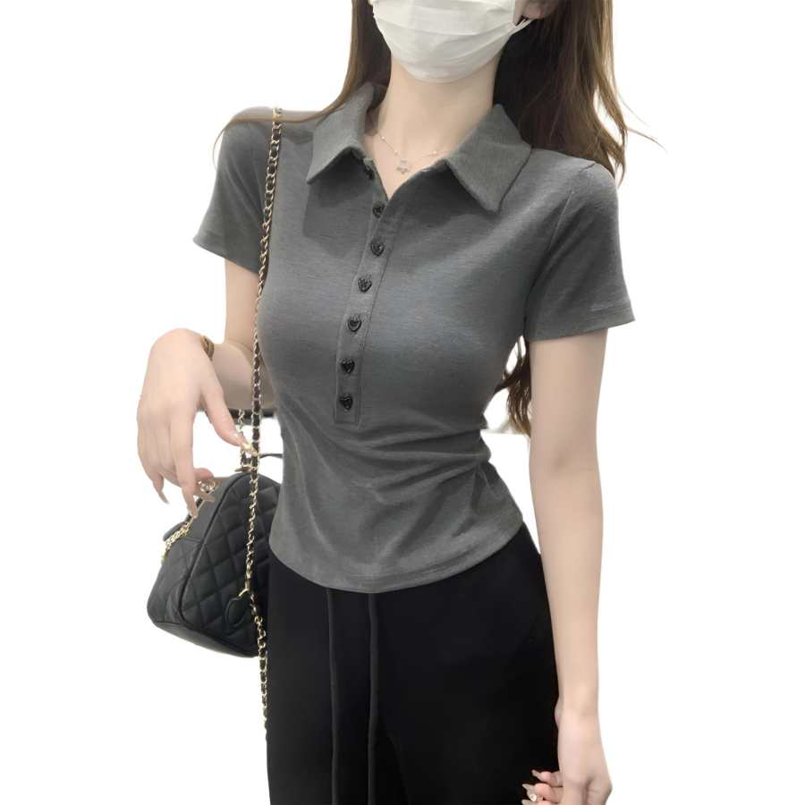 JBBCN T Shirts Women's Polo Collar