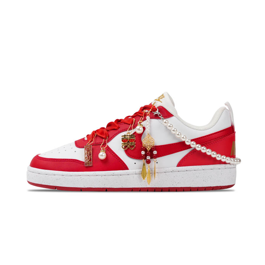 Nike Nike Court Borough Love Forever Slip Resistant Low top Skateboard Shoes Women's Red