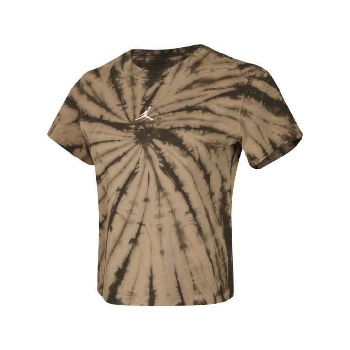 Jordan Jordan T Shirts Women's Khaki All Over Print Crew Neck Moderate