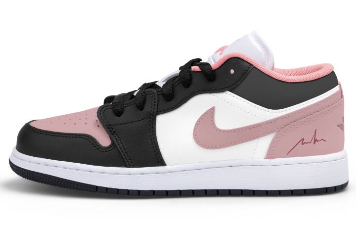 Jordan Jordan Air Jordan 1 Low top Children's Basketball Shoes White Pink Unisex