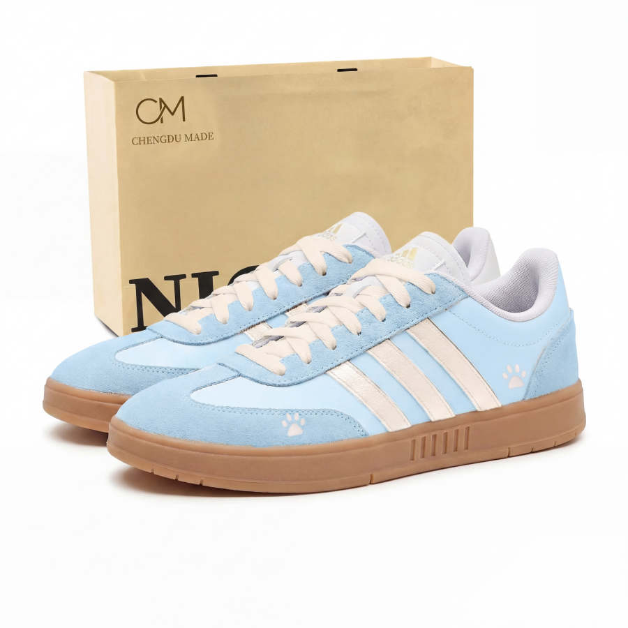 Adidas Adidas Gradas Blueberry Cat Slip Resistant Low top Skateboard Shoes Unisex Blue