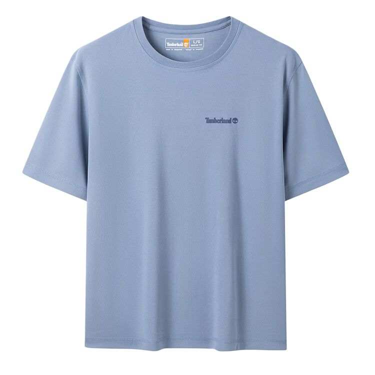 Timberland T Shirts Men's B88 Washed Blue Crew Neck Moderate