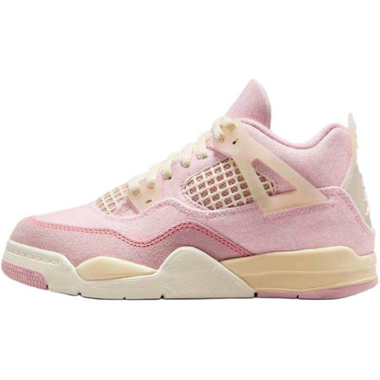Jordan Jordan Air Jordan 4 Low top Children's Basketball Shoes Red Pink Children Aged 3 7 Years Old