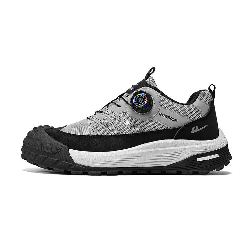 Warrior Cushioning Height Increasing Abrasion Resistant Lightweight Low top Running Shoes Men's Black Gray